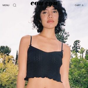 Coucou Intimates Black Cami Top